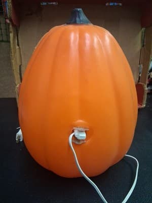 Vintage 1991 TPI Halloween 14” Jack-o-Lantern Pumpkin Plastic Blow Mold Light - Thumbnail 5