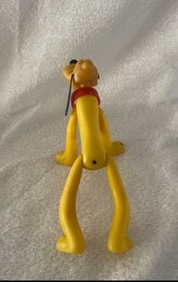 Walt Disney Pluto Poseable Vinyl Plastic Action Figure Toy Dog VTG 1970's - Thumbnail 4
