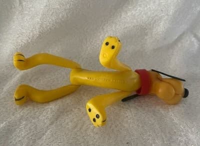 Walt Disney Pluto Poseable Vinyl Plastic Action Figure Toy Dog VTG 1970's - Thumbnail 3