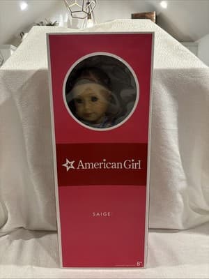 American Girl SAIGE DOLL + BOOK + BONUS Holiday purse bracelet GIFT SET sage - Thumbnail 8
