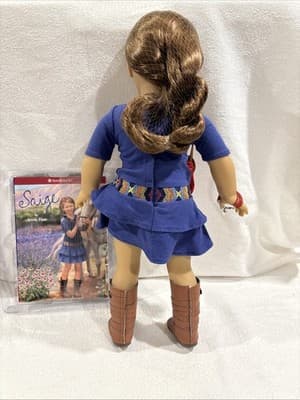 American Girl SAIGE DOLL + BOOK + BONUS Holiday purse bracelet GIFT SET sage - Thumbnail 6