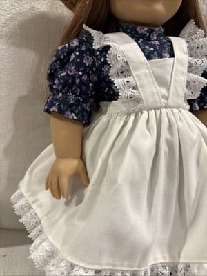 Pleasant Company 1990 Tan Body Samantha in a First Year 1990 Play Dress - Thumbnail 4