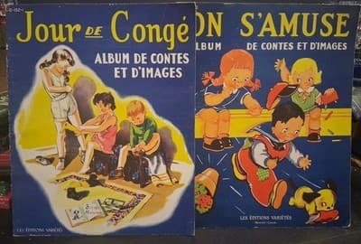 Lot Of 2 Vintage French Children’s Books From The 1940’s Published In Montreal
