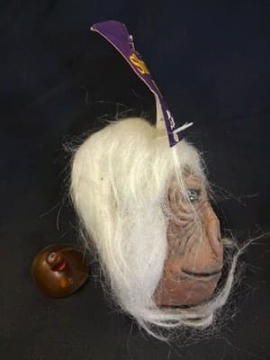 90s Mini Shrunken Head Window Stick On by Topstone Industries with Tag - Thumbnail 2