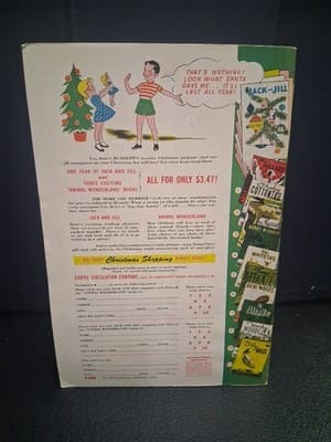 Jack and Jill Magazine November 1953 Animals Watching Football on TV cover - Thumbnail 2