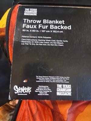 Officially Licensed The Texas Chainsaw Massacre 50x60 Spencer's Throw Blanket - Thumbnail 7