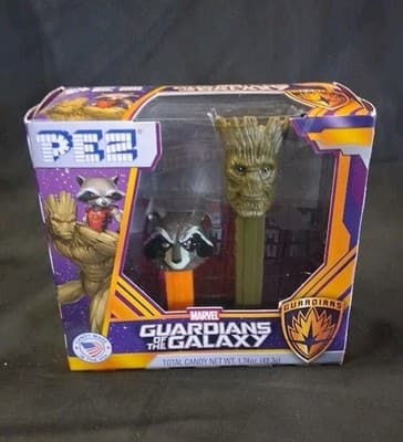 PEZ Marvel Guardians of the Galaxy Boxed Set Groot Rocket Raccoon Sealed 2017