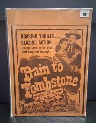 ~Vintage Train to Tombstone Movie Handbill~1950~Original Handbill~Rare