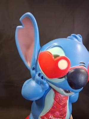 Disney Lilo & Stitch 12” Valentine’s Day Blow Mold Lighted Decor New With Tag #2 - Thumbnail 3