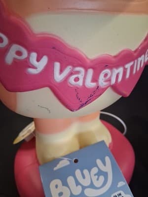 BLUEY BINGO Happy Valentine’s Day BLOW MOLD BATTERY LIGHT UP Figure #2 - Thumbnail 4