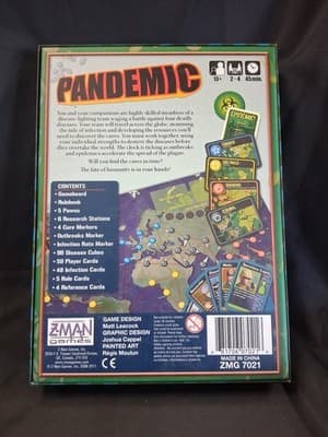 Pandemic (1st Edition) Board Game by Z-Man Games Open Box Sealed Contents - Thumbnail 2