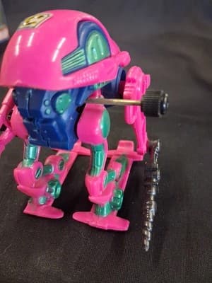 Vintage 1994 Wind Up Toy Power Workbot Robot Worker by New-Ray Novelty - Thumbnail 8
