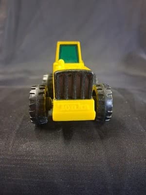 1992 Vintage Tonka Diecast Toy Tractor Yellow Made in Japan - Thumbnail 5