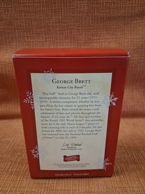 KC Royals Baseball GEORGE BRETT Hallmark Cooperstown Collection Ornament 2002 - Thumbnail 2