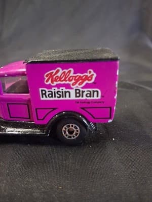 1979 Matchbox Kellogg’s Raisin Bran Ford Model A Purple / Black Truck - Thumbnail 2