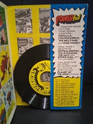 Fantastic Four 'The Way It Began' Book And Record Set 45 RPM VTG - Thumbnail 4