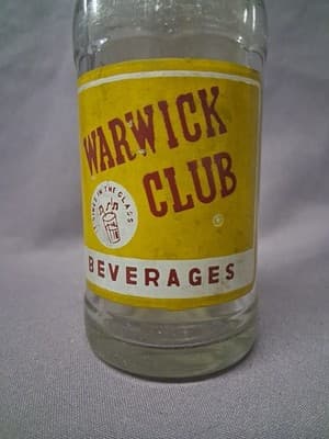 Warwick Club Vintage Soda Pop Bottle Empty RI Vintage Nice! - Thumbnail 2