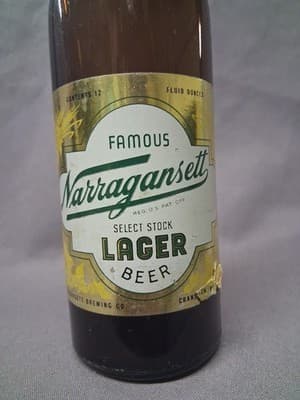 Vintage Rare Narragansett Select Stock Lager Beer Bottle Empty - Thumbnail 3
