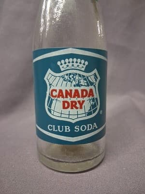 Canada dry Club Soda Bottle Empty Nice - Thumbnail 3