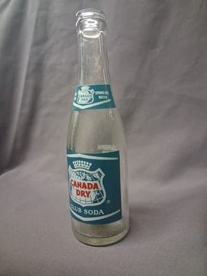 Canada dry Club Soda Bottle Empty Nice - Thumbnail 2