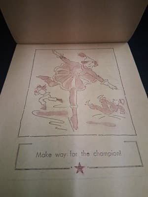 Let's Wet A Brush Children's Painting Book 1944 Saalfield Vintage - Thumbnail 3