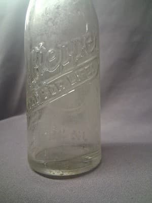 Vintage Dr Pepper Soda Pop Bottle GOOD FOR LIFE 2 4 10 Clock Clear 6-1/2 oz - Thumbnail 3