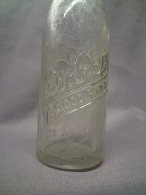 Vintage Dr Pepper Soda Pop Bottle GOOD FOR LIFE 2 4 10 Clock Clear 6-1/2 oz - Thumbnail 2