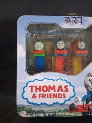 Thomas and Friends PEZ Candy Dispenser Tin Lunch Box NEW Sealed - Thumbnail 3