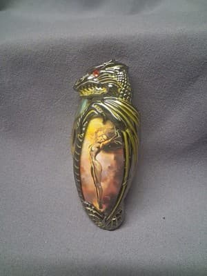 Franklin Mint Knightstone Collection Dragon Fantasy Knife Goddess Of Temptation - Thumbnail 3