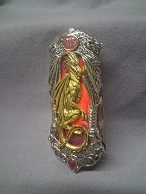 Franklin Mint-Collector Series Fantasy Dragon Folding Dagger Knife Case - Thumbnail 3