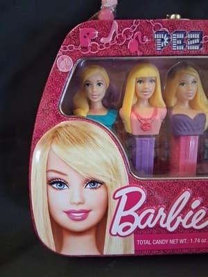 Limited Edition Mattel 2012 Barbie Pez Tin Purse 4 Dispensers Gift Set - Thumbnail 2