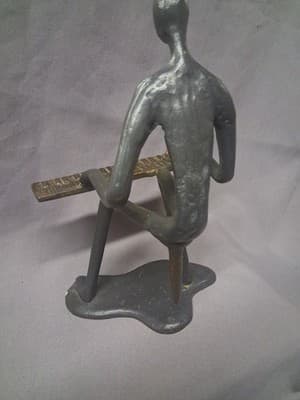 Danya B. Leisure Piano Playing Bronze Sculpture - Thumbnail 8