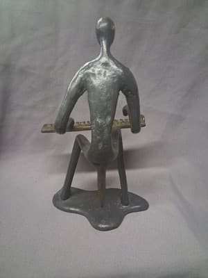 Danya B. Leisure Piano Playing Bronze Sculpture - Thumbnail 7