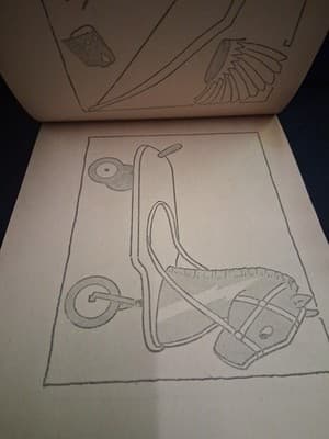 Playroom Children's Wet A Brush Painting Book 1944 Saalfield Vintage - Thumbnail 2