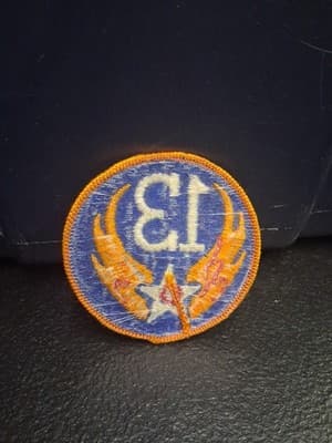 WWII US 13th Thirteenth Army Air Force AAF US Made Patch - Thumbnail 2