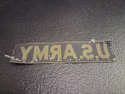 ORIGINAL VIETNAM WAR US ARMY "US Army" CHEST TAPE SHIRT ROCKER INSIGNIA-SUBDUED - Thumbnail 2
