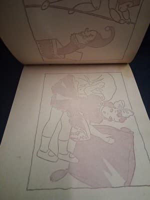Playroom Children's Wet A Brush Painting Book 1944 Saalfield Vintage - Thumbnail 3