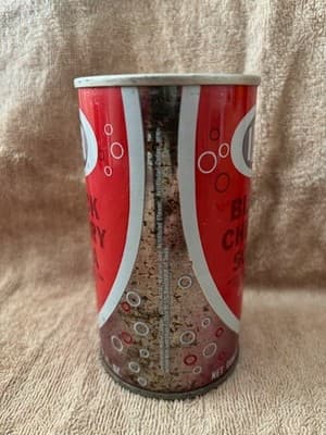 VTG 1970s IGA Black Cherry Soda Pop Can 12oz Straight Side Steel Chicago IL - Thumbnail 4