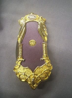 Rare Franklin Mint Fantasy Series Dragon Folding Pocket Knife Gold Silver Purple - Thumbnail 2