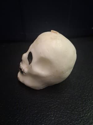 Vintage Halloween Skull Candle - Thumbnail 2