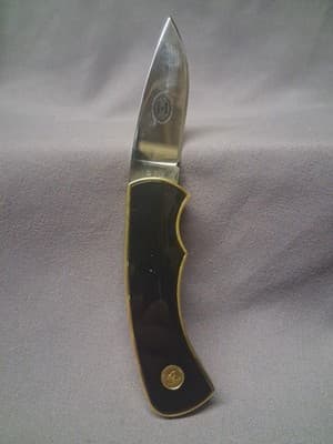 Franklin Mint Collector Folding Pocket Knife Tiger Art Gold Trim with Case - Thumbnail 5