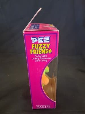 Vintage 2002 Dakin/ Pez TJ Orange BEAR Fuzzy Friends Plush Keyring NEW in BOX - Thumbnail 3