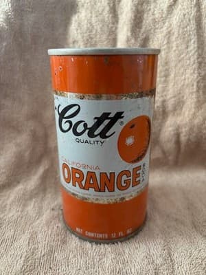 1970 “Rare” Colt-Quality Cali🍊Orange-New Haven, Conn.-12 oz-Steel Soda-Pop Can - Thumbnail 3