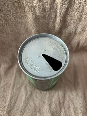 NEAR MINT 1970s era SUN-DROP Old Straight Sided Pull Tab Soda Pop 12 oz. Can - Thumbnail 6