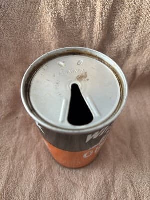 1970s Flat Top Soda Can White Rock Orange - Thumbnail 5