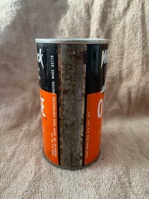 1970s Flat Top Soda Can White Rock Orange - Thumbnail 2