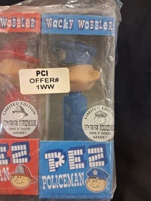 Funko Wacky Wobbler Fireman & Policeman Pez Bobbleheads - Set of 2 -5000 ea. - Thumbnail 2