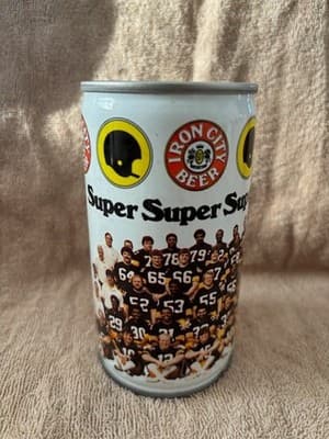 IRON CITY PITTSBURG STEELERS FOOTBALL 1979 SS PULL TAB TEST BEER CAN #79-39 - Thumbnail 2