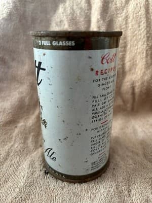 Cott Extra Dry Ginger Ale Flat Top That Was Cut For A Lighter Can 12 Oz. 1950'S - Thumbnail 2