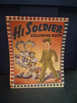 Vintage Coloring Book 1944 Hi Soldier - Thumbnail 5